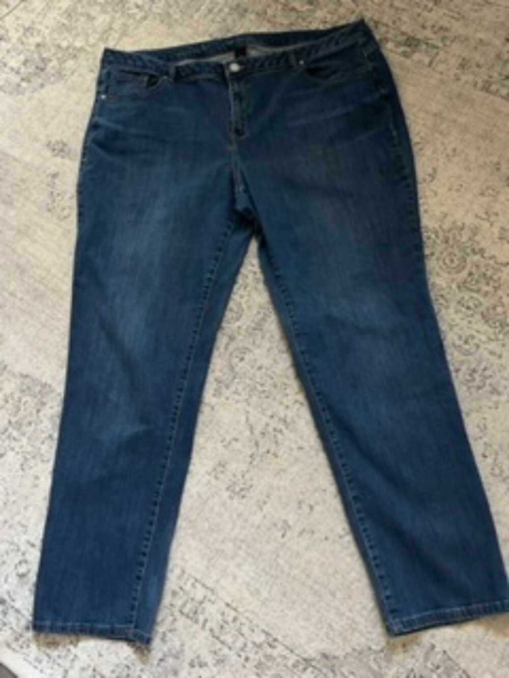 🧡3/$15 Lane Bryant Straight Leg Genius Fit Jeans 22 Regular